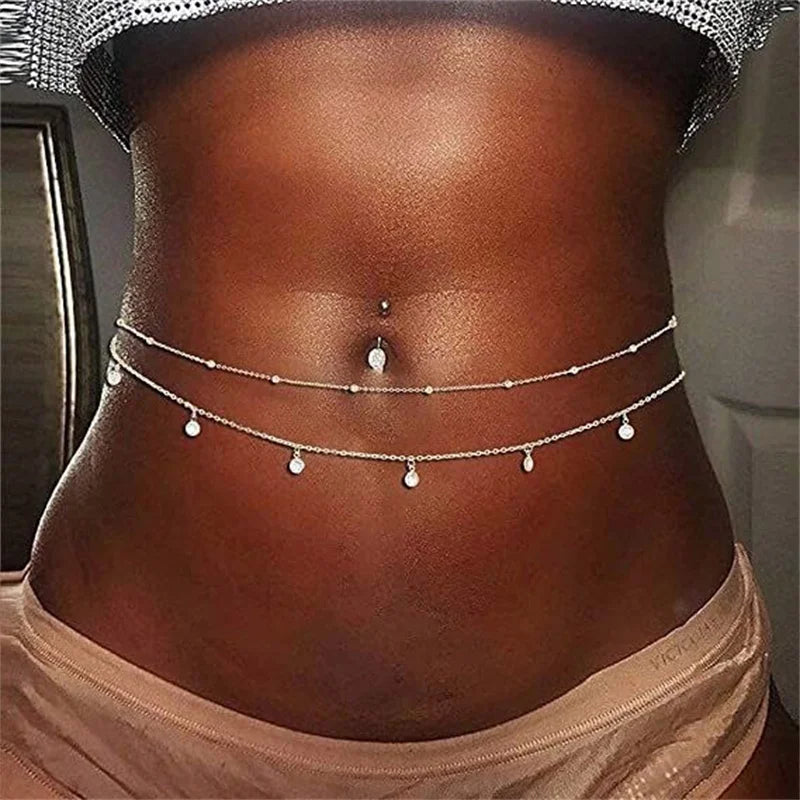 Classic Retro Waist Belly Chain for Women Body Chain Fashion Jewelry