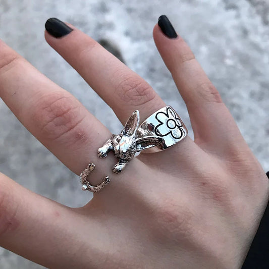 Adjustable Couple Finger Rings For Men Lover Women Lady Girl Boy