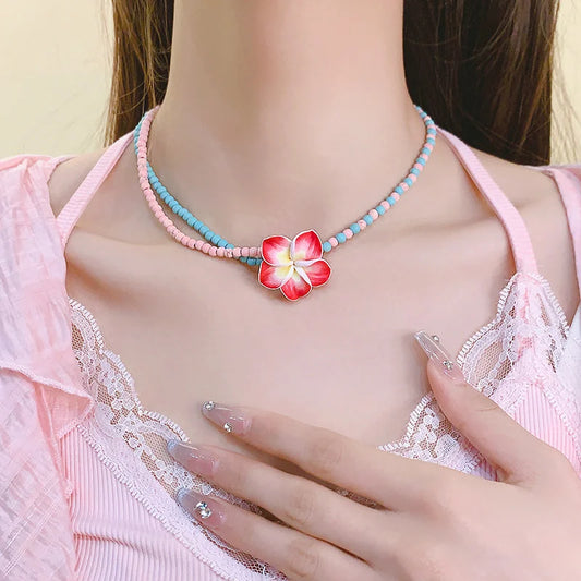 Chain Necklace for Women Fashion Egg Flowers Chokers Necklace