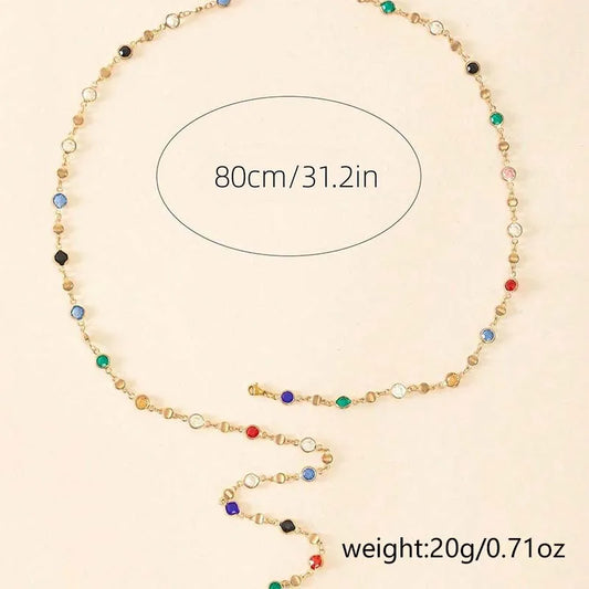 Vintage Y-Shaped Long Chain Necklace for Women